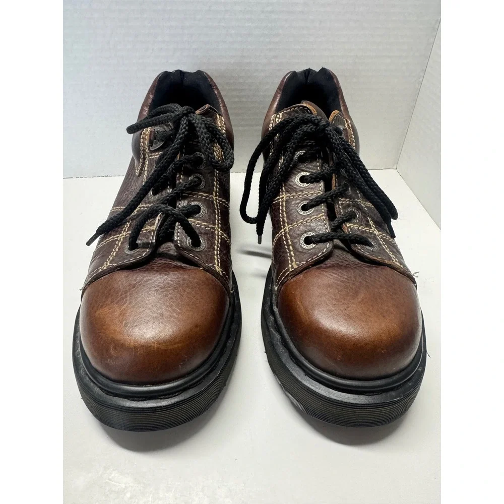Dr. Martens 8678 Vintage Made in England Brown Leather Platform Shoes‎ Mens 7